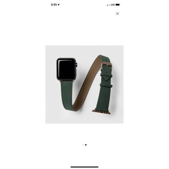 New 3 apple watch wrist bands suede snakeskin $90 Heyday Teal Green 38/40 - Picture 7 of 10